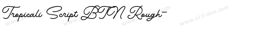 Tropicali Script BTN Rough字体转换